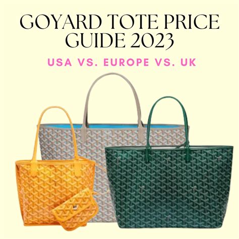 goyard bag price 2023 euro|Goyard bag price in paris.